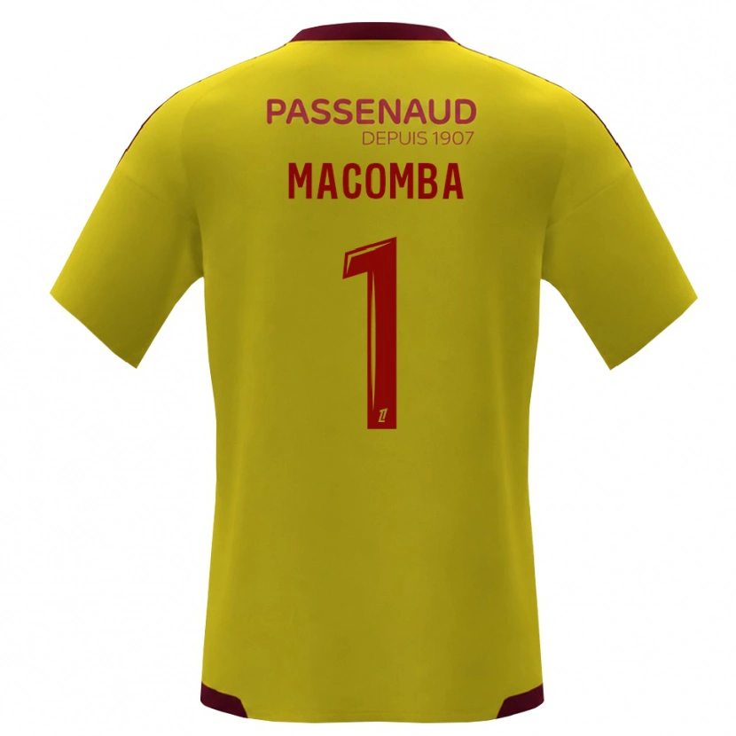 Danxen Heren Tyron Macomba #1 Geel Rood Groen Uitshirt Uittenue 2026/27 T-Shirt