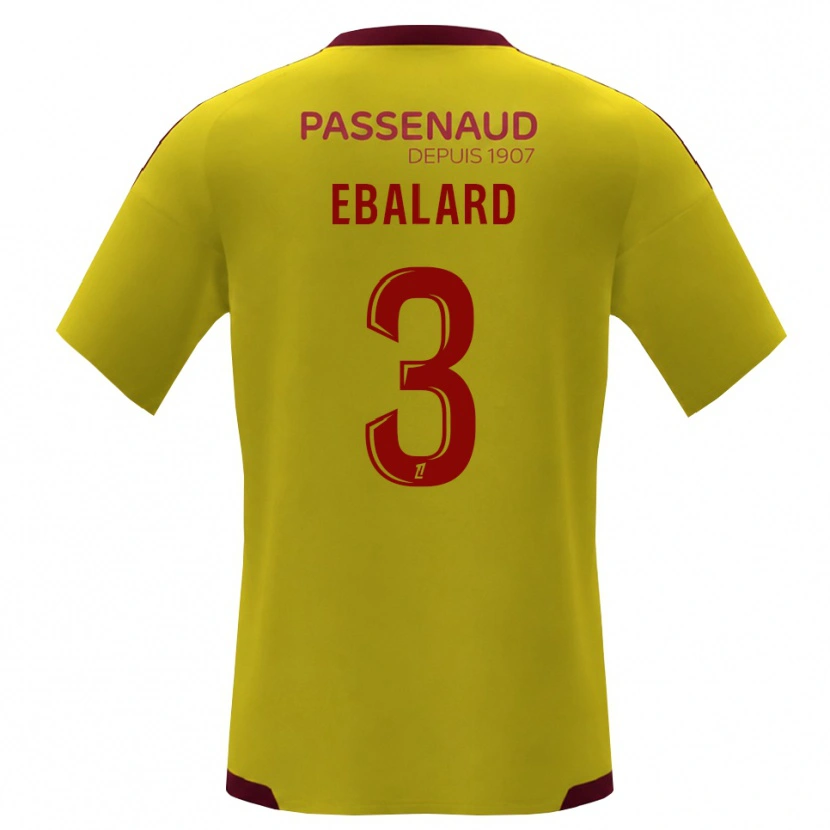 Danxen Heren Yannick Ebalard #3 Geel Rood Groen Uitshirt Uittenue 2026/27 T-Shirt