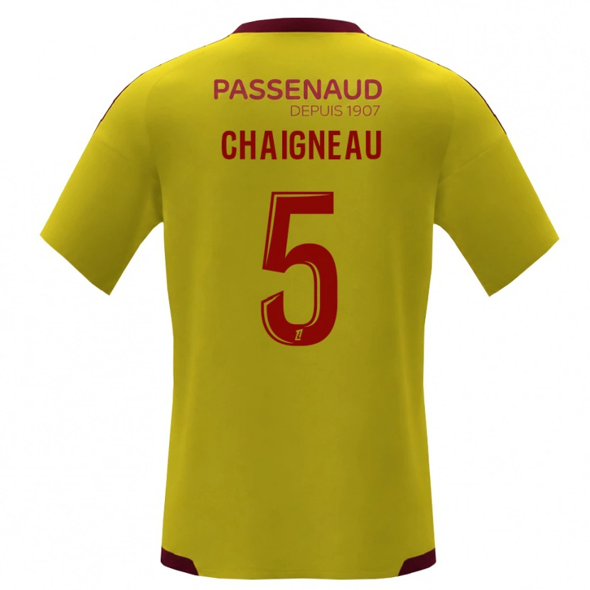 Danxen Heren Swann Chaigneau #5 Geel Rood Groen Uitshirt Uittenue 2026/27 T-Shirt