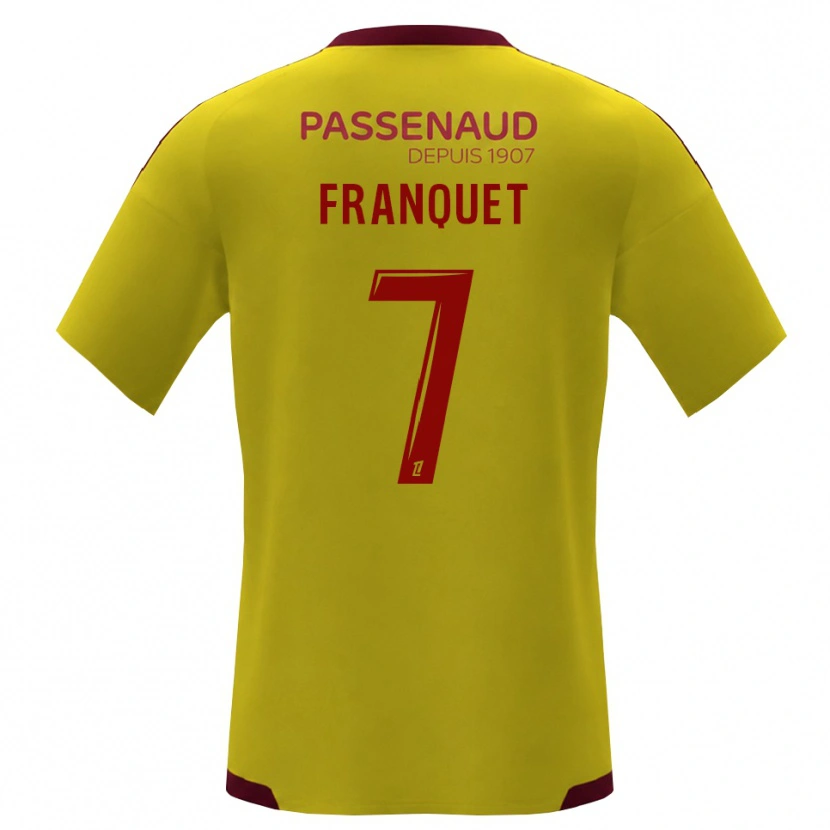 Danxen Heren Tayson Franquet #7 Geel Rood Groen Uitshirt Uittenue 2026/27 T-Shirt
