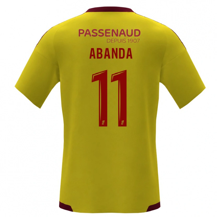 Danxen Heren Leroy Abanda #11 Geel Rood Groen Uitshirt Uittenue 2026/27 T-Shirt