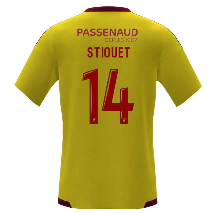 Danxen Heren Ayoub Stiouet #14 Geel Rood Groen Uitshirt Uittenue 2026/27 T-Shirt