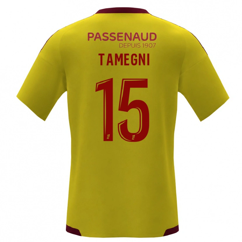 Danxen Heren Samuel Tamegni #15 Geel Rood Groen Uitshirt Uittenue 2026/27 T-Shirt