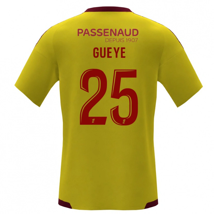 Danxen Heren Dame Gueye #25 Geel Rood Groen Uitshirt Uittenue 2026/27 T-Shirt