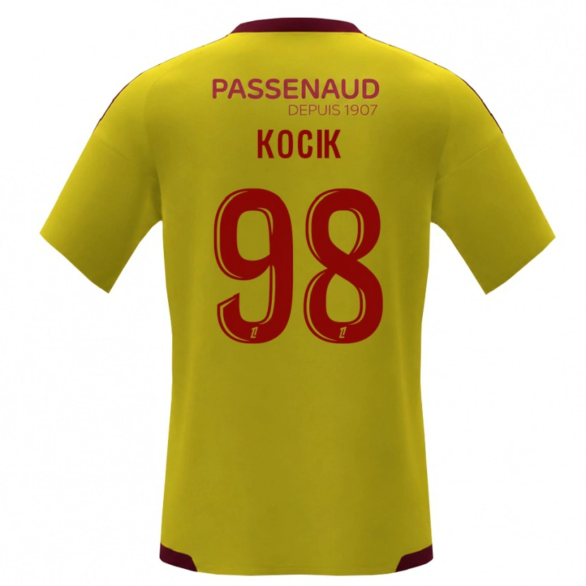 Danxen Heren Nicolas Kocik #98 Geel Rood Groen Uitshirt Uittenue 2026/27 T-Shirt