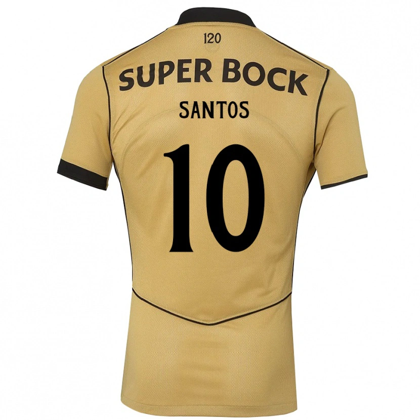 Danxen Heren Guilherme Santos #10 Goudgeelzwart Uitshirt Uittenue 2026/27 T-Shirt