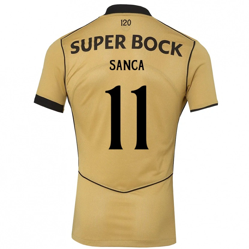 Danxen Heren Pedro Sanca #11 Goudgeelzwart Uitshirt Uittenue 2026/27 T-Shirt