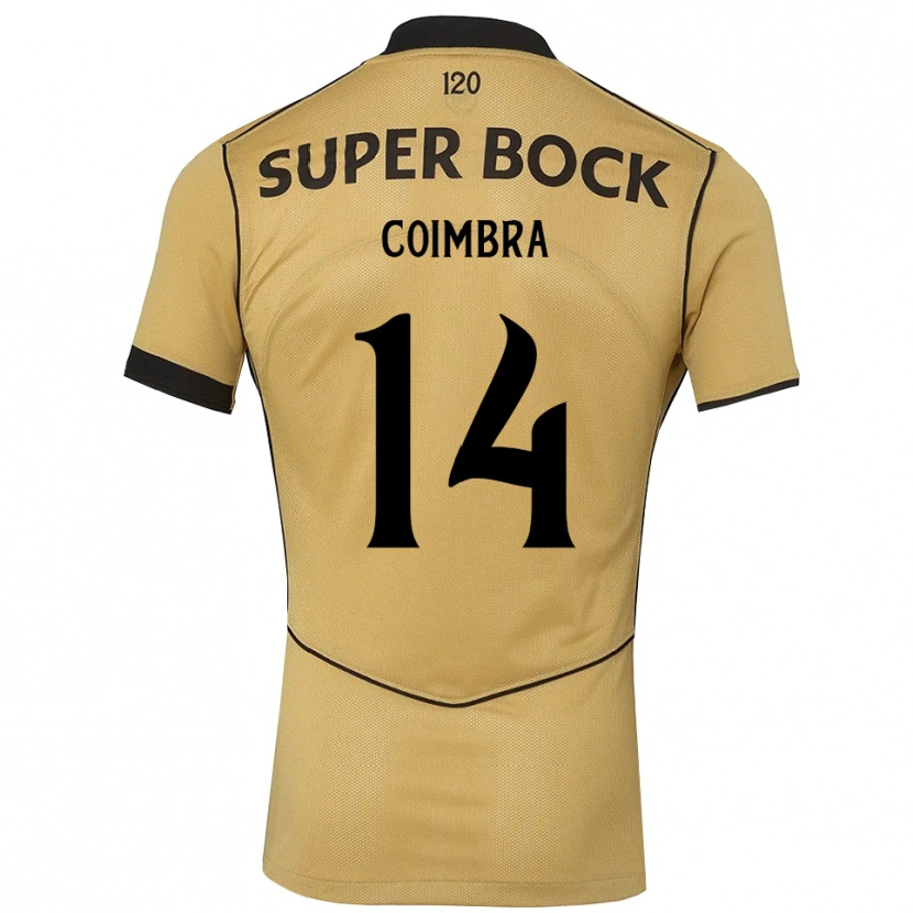 Danxen Heren Telmo Coimbra #14 Goudgeelzwart Uitshirt Uittenue 2026/27 T-Shirt