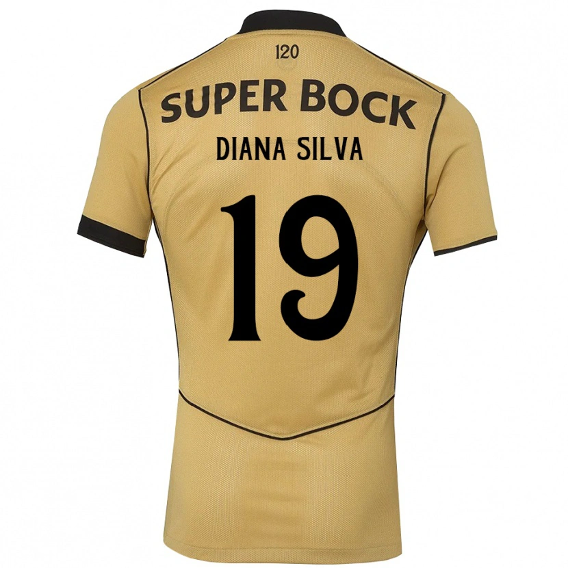 Danxen Heren Diana Micaela Abreu De Sousa E Silva #19 Goudgeelzwart Uitshirt Uittenue 2026/27 T-Shirt