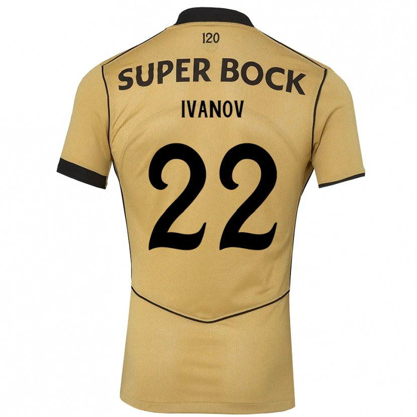 Danxen Heren David Ivanov #22 Goudgeelzwart Uitshirt Uittenue 2026/27 T-Shirt