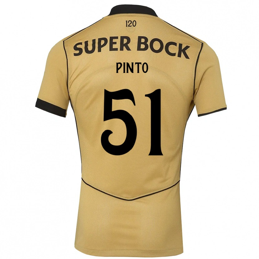Danxen Heren Diogo Pinto #51 Goudgeelzwart Uitshirt Uittenue 2026/27 T-Shirt