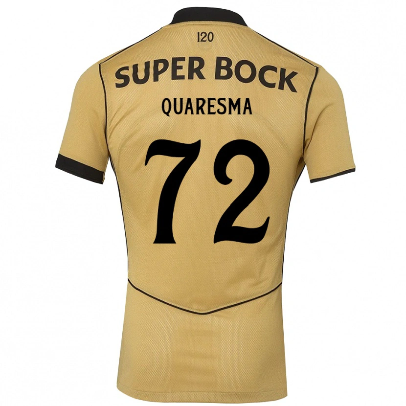 Danxen Heren Eduardo Quaresma #72 Goudgeelzwart Uitshirt Uittenue 2026/27 T-Shirt