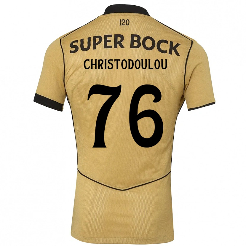 Danxen Heren Argyris Christodoulou #76 Goudgeelzwart Uitshirt Uittenue 2026/27 T-Shirt