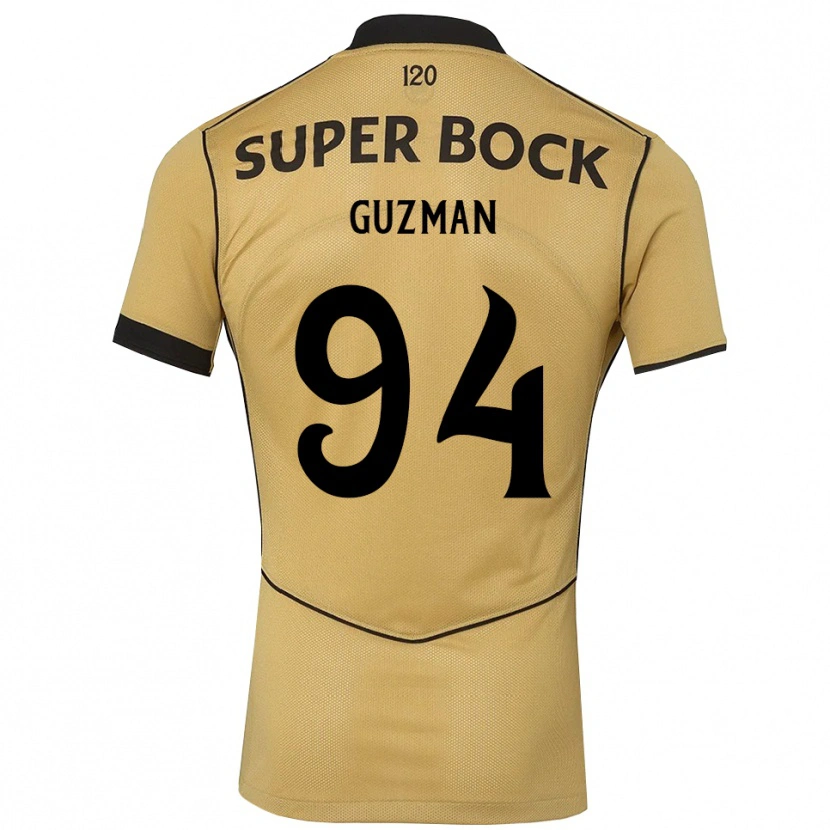 Danxen Heren Víctor Guzmán #94 Goudgeelzwart Uitshirt Uittenue 2026/27 T-Shirt