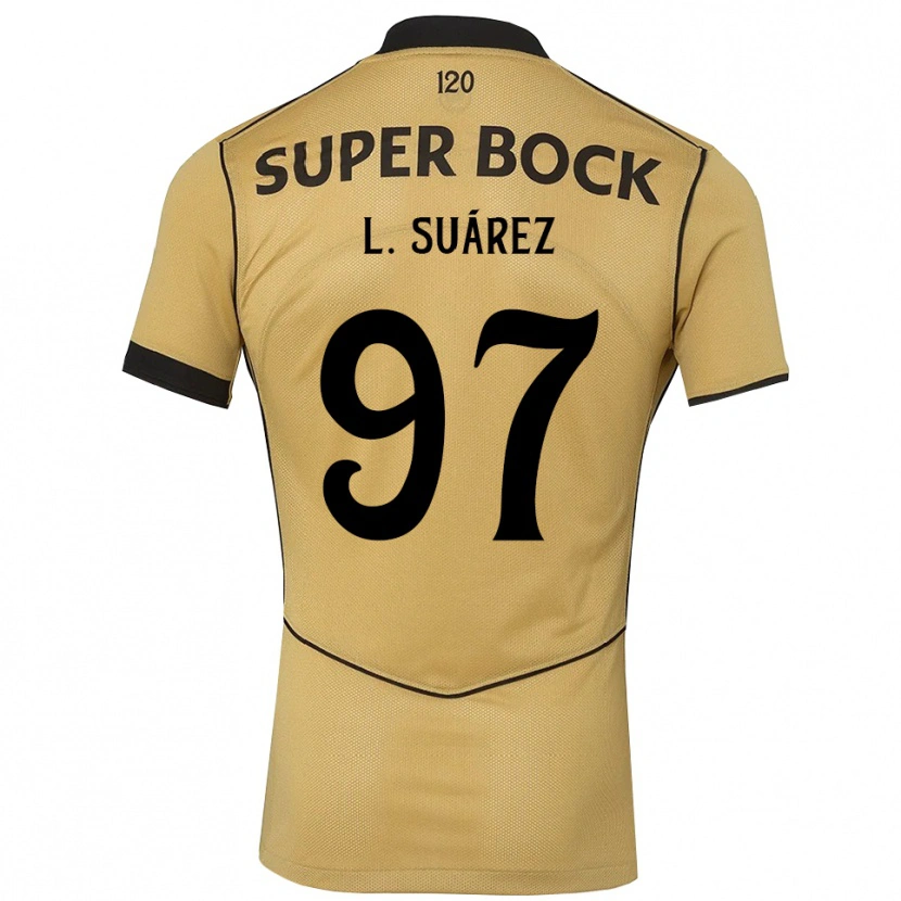 Danxen Heren Luis Suárez #97 Goudgeelzwart Uitshirt Uittenue 2026/27 T-Shirt