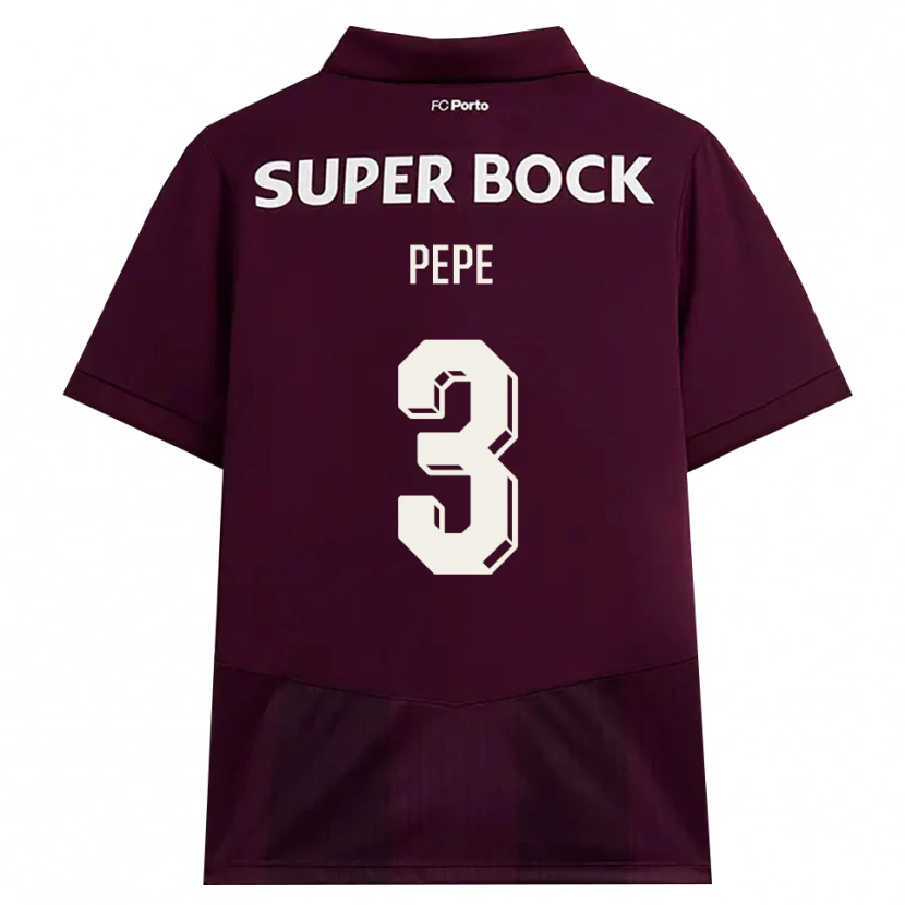 Danxen Heren Pepe #3 Bordeauxrood Wit Uitshirt Uittenue 2026/27 T-Shirt