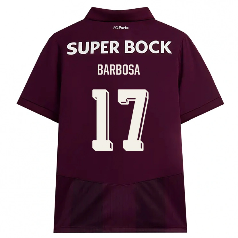 Danxen Heren Rúben Barbosa #17 Bordeauxrood Wit Uitshirt Uittenue 2026/27 T-Shirt