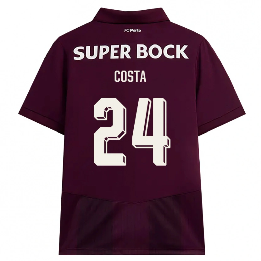 Danxen Heren João Costa #24 Bordeauxrood Wit Uitshirt Uittenue 2026/27 T-Shirt