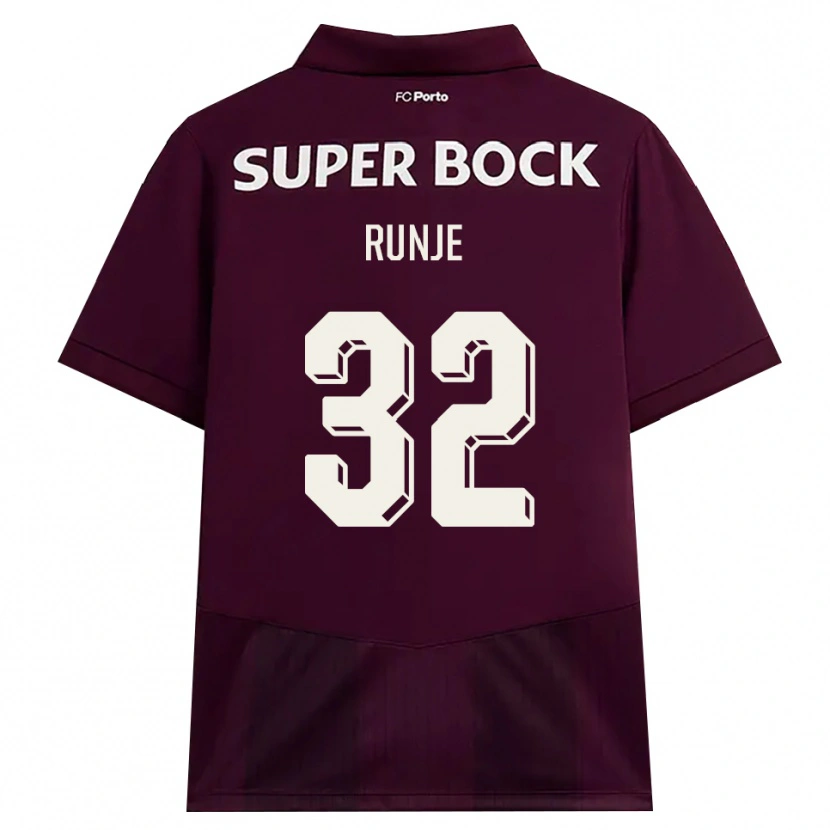Danxen Heren Roko Runje #32 Bordeauxrood Wit Uitshirt Uittenue 2026/27 T-Shirt