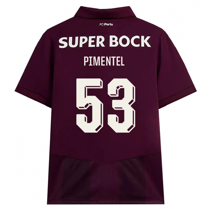 Danxen Heren Eric Pimentel #53 Bordeauxrood Wit Uitshirt Uittenue 2026/27 T-Shirt