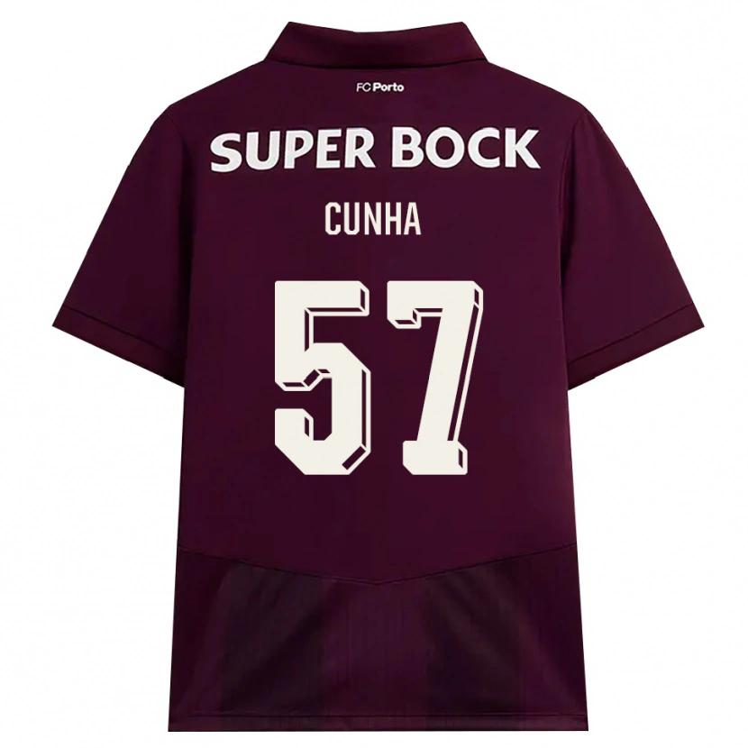 Danxen Heren Duarte Cunha #57 Bordeauxrood Wit Uitshirt Uittenue 2026/27 T-Shirt
