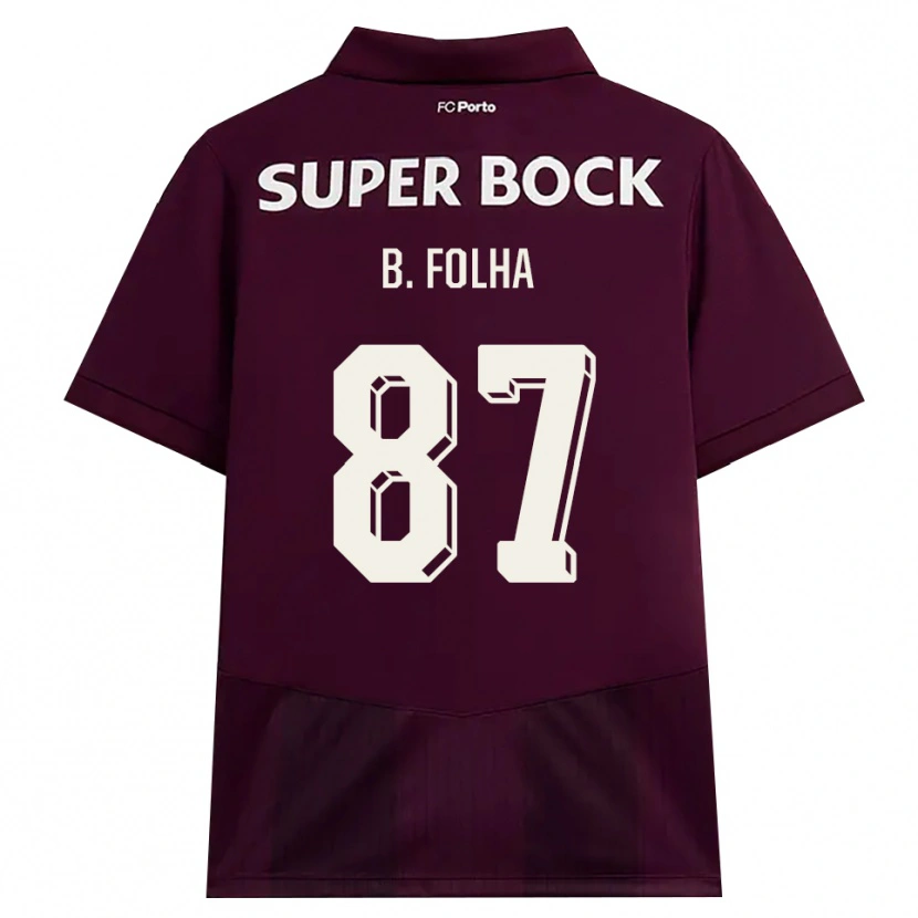Danxen Heren Bernardo Folha #87 Bordeauxrood Wit Uitshirt Uittenue 2026/27 T-Shirt