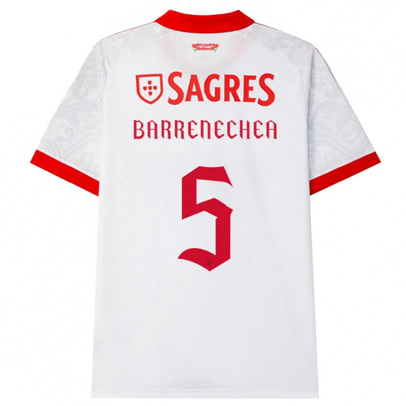 Danxen Heren Enzo Barrenechea #5 Wit Rood Geel Uitshirt Uittenue 2026/27 T-Shirt