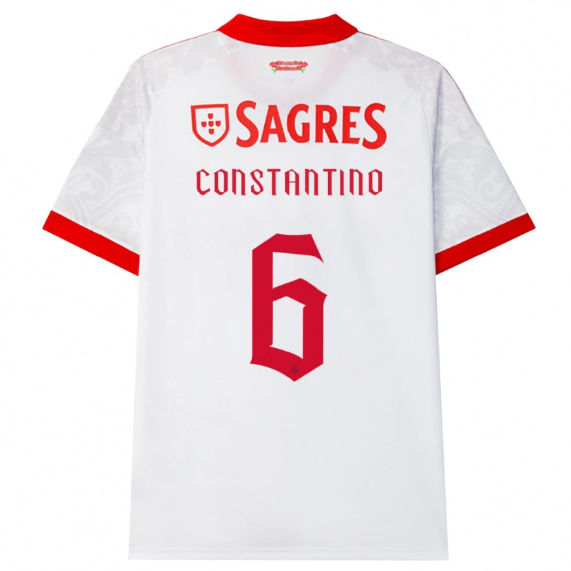 Danxen Heren Simão Constantino #6 Wit Rood Geel Uitshirt Uittenue 2026/27 T-Shirt
