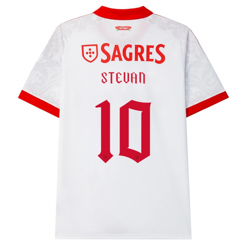 Danxen Heren Stevan Pedro Dores Manuel #10 Wit Rood Geel Uitshirt Uittenue 2026/27 T-Shirt