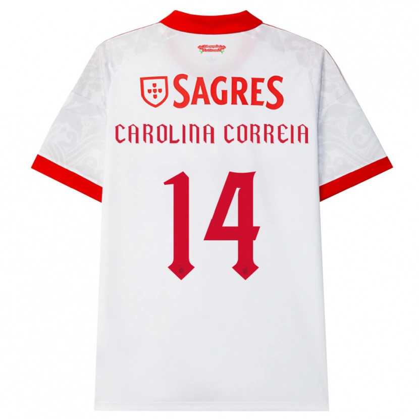 Danxen Heren Carolina Correia #14 Wit Rood Geel Uitshirt Uittenue 2026/27 T-Shirt