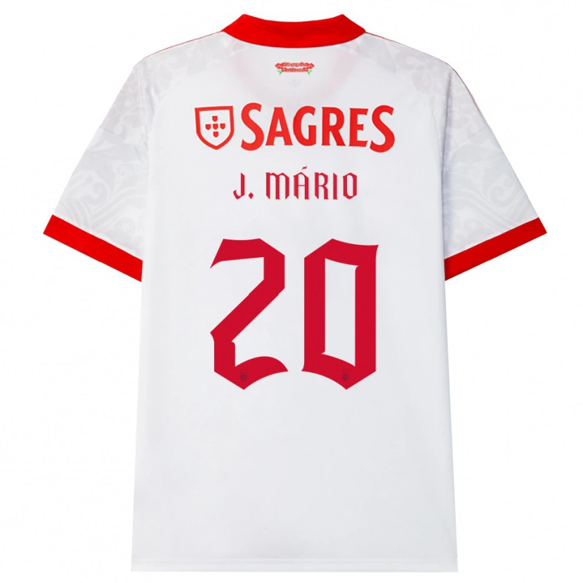 Danxen Heren Joao Mario #20 Wit Rood Geel Uitshirt Uittenue 2026/27 T-Shirt