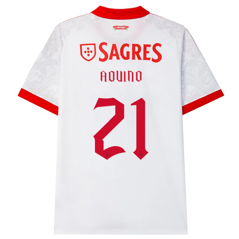 Danxen Heren Jesus Aquino #21 Wit Rood Geel Uitshirt Uittenue 2026/27 T-Shirt
