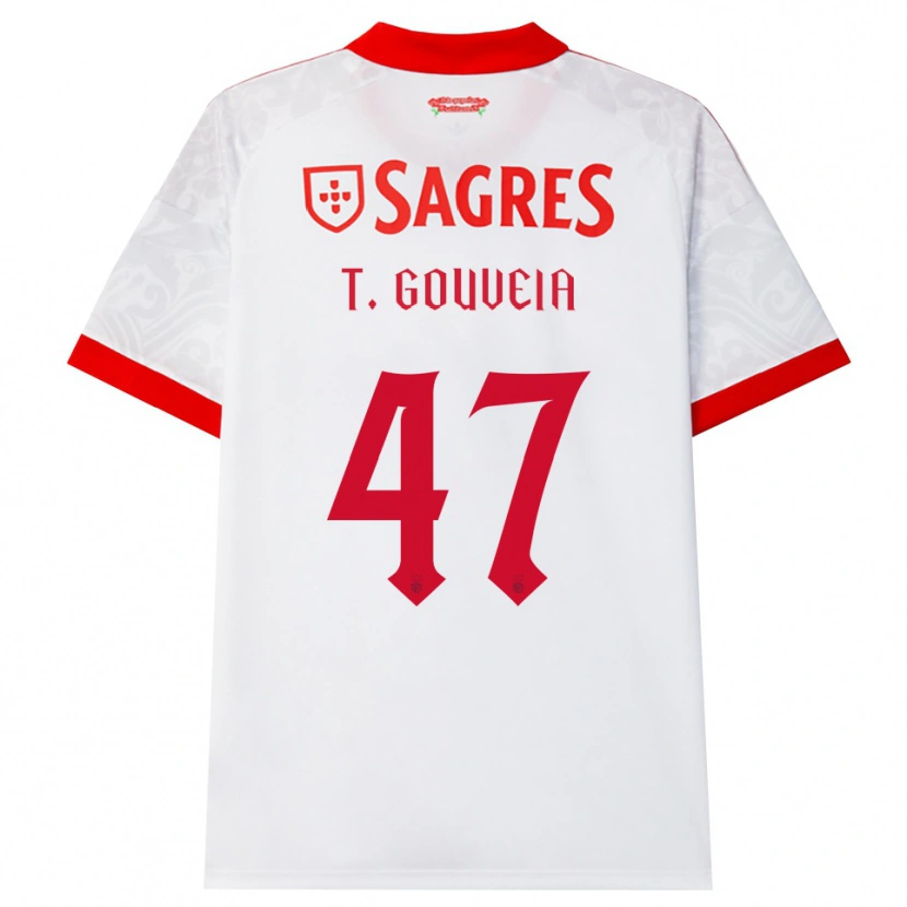 Danxen Heren Tiago Gouveia #47 Wit Rood Geel Uitshirt Uittenue 2026/27 T-Shirt