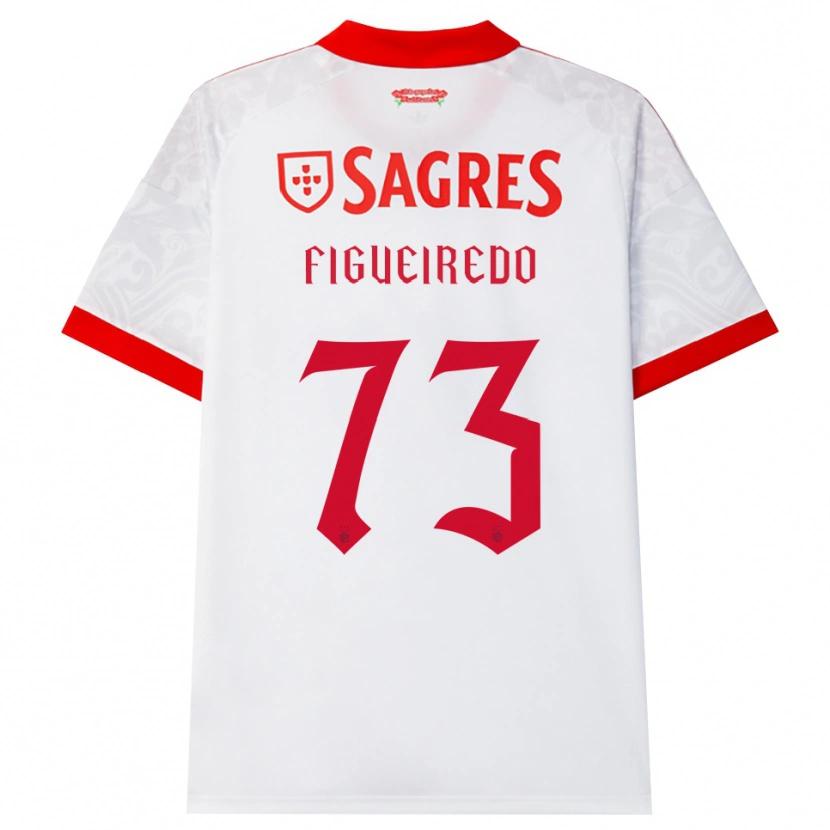 Danxen Heren Miguel Figueiredo #73 Wit Rood Geel Uitshirt Uittenue 2026/27 T-Shirt