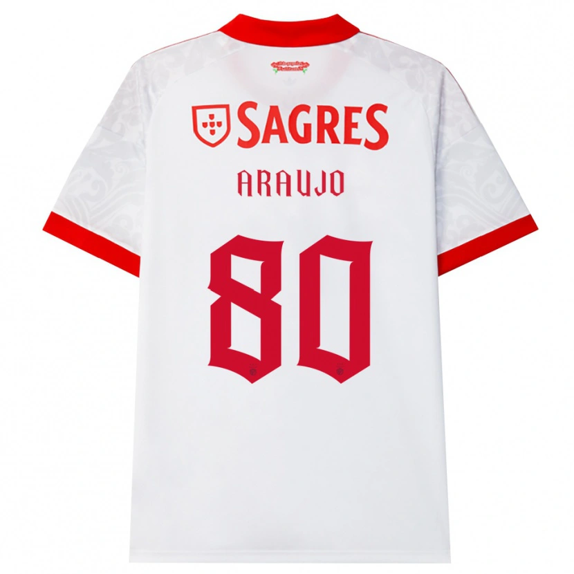 Danxen Heren Lais Araujo #80 Wit Rood Geel Uitshirt Uittenue 2026/27 T-Shirt
