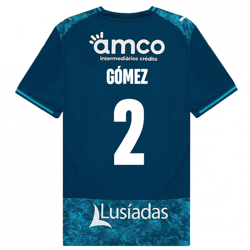 Danxen Heren Víctor Gómez #2 Donkerleigrijs Mediumturquoise Uitshirt Uittenue 2026/27 T-Shirt