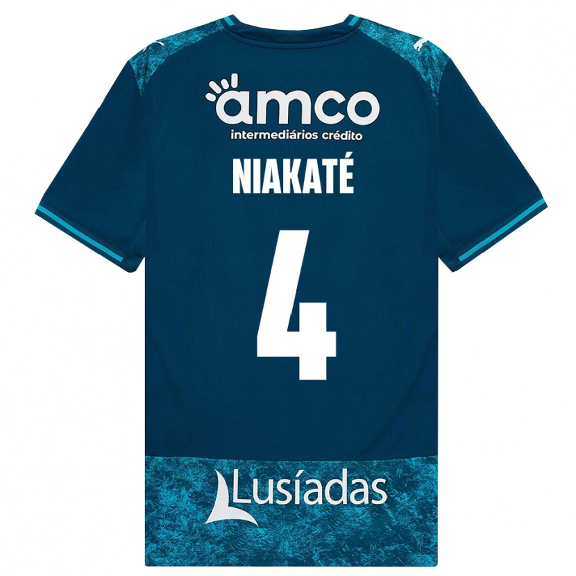 Danxen Heren Sikou Niakaté #4 Donkerleigrijs Mediumturquoise Uitshirt Uittenue 2026/27 T-Shirt