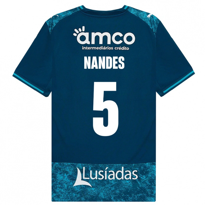 Danxen Heren Nandes #5 Donkerleigrijs Mediumturquoise Uitshirt Uittenue 2026/27 T-Shirt