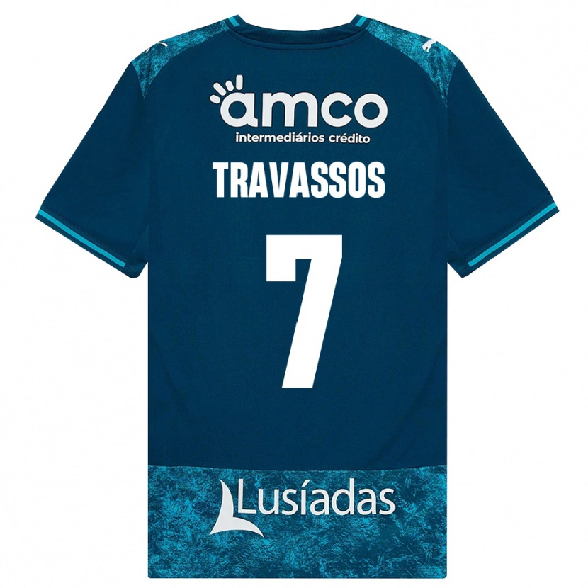 Danxen Heren Diogo Travassos #7 Donkerleigrijs Mediumturquoise Uitshirt Uittenue 2026/27 T-Shirt