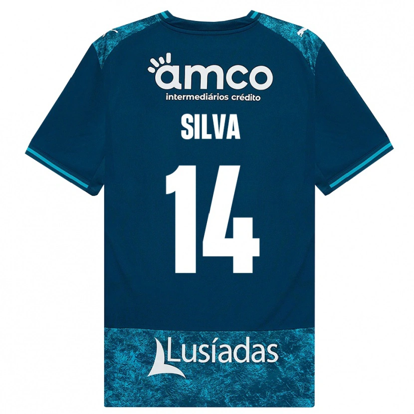Danxen Heren Dolores Silva #14 Donkerleigrijs Mediumturquoise Uitshirt Uittenue 2026/27 T-Shirt