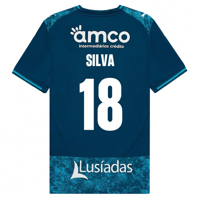 Danxen Heren Dani Silva #18 Donkerleigrijs Mediumturquoise Uitshirt Uittenue 2026/27 T-Shirt