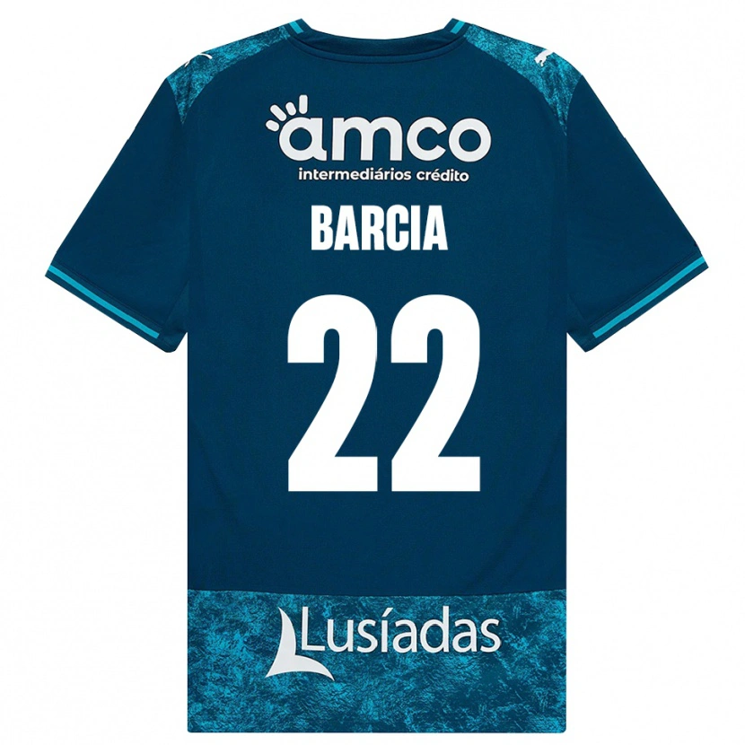Danxen Heren Sergio Barcia #22 Donkerleigrijs Mediumturquoise Uitshirt Uittenue 2026/27 T-Shirt