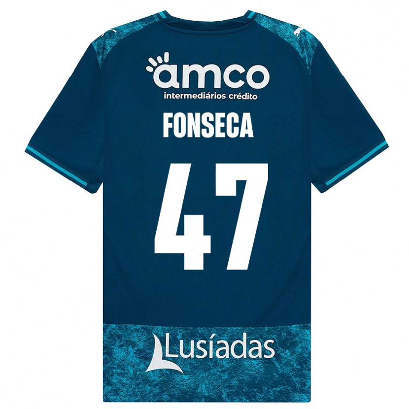 Danxen Heren Diogo Fonseca #47 Donkerleigrijs Mediumturquoise Uitshirt Uittenue 2026/27 T-Shirt