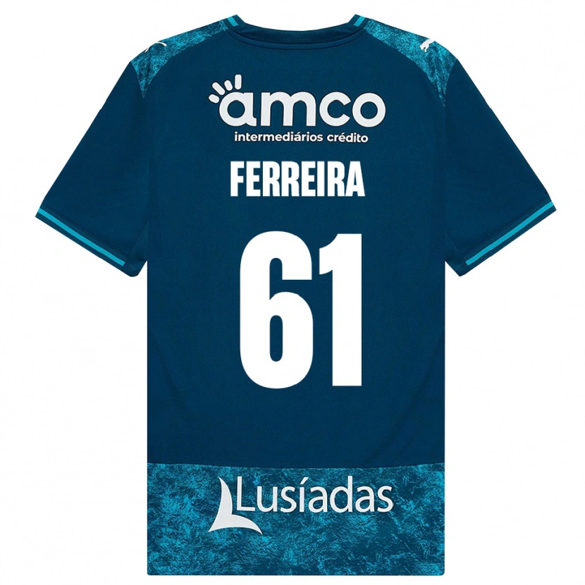 Danxen Heren Tiago Ferreira #61 Donkerleigrijs Mediumturquoise Uitshirt Uittenue 2026/27 T-Shirt