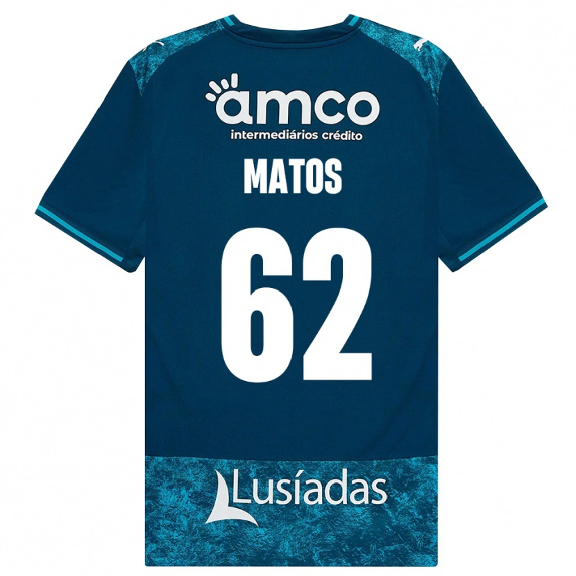 Danxen Heren Nuno Matos #62 Donkerleigrijs Mediumturquoise Uitshirt Uittenue 2026/27 T-Shirt