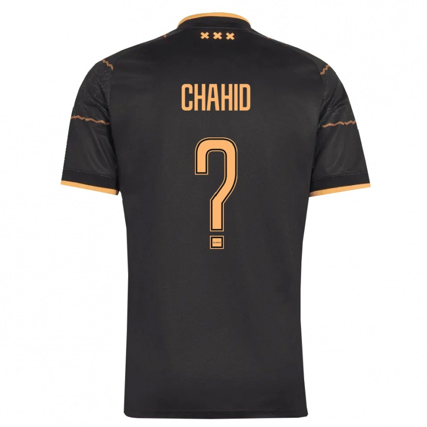 Danxen Heren Rida Chahid #0 Zwart Oranje Uitshirt Uittenue 2026/27 T-Shirt
