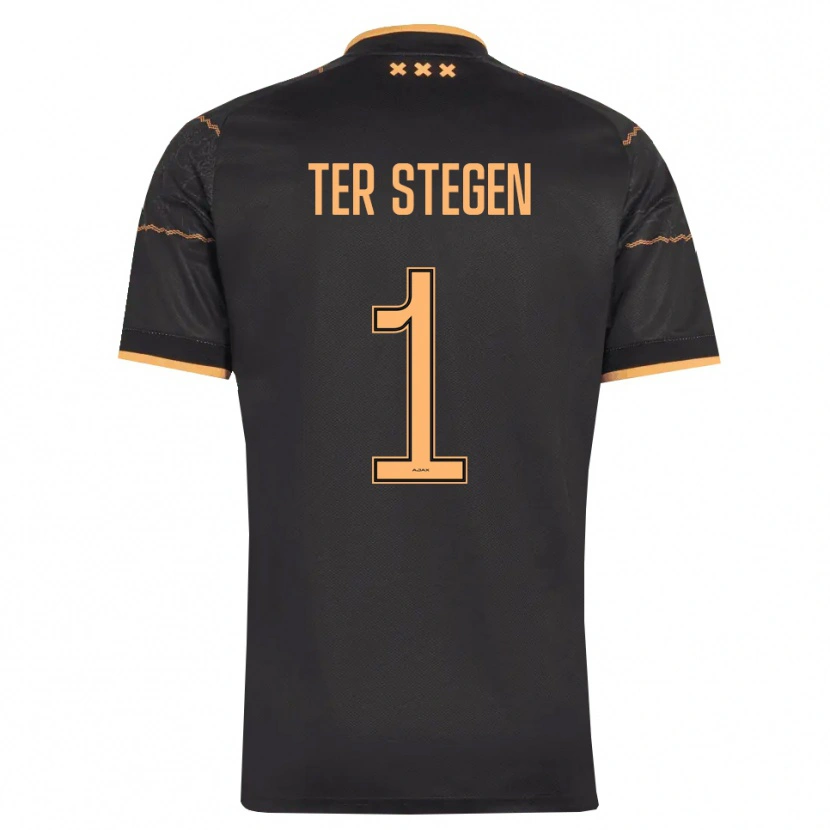 Danxen Heren Marc-André Ter Stegen #1 Zwart Oranje Uitshirt Uittenue 2026/27 T-Shirt