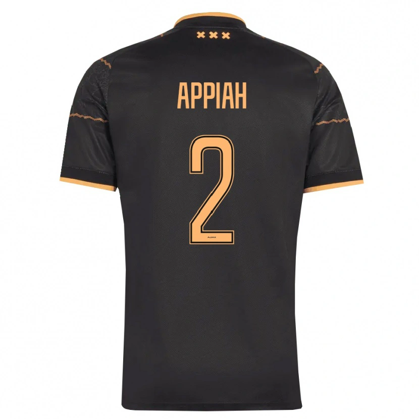 Danxen Heren Avery Appiah #2 Zwart Oranje Uitshirt Uittenue 2026/27 T-Shirt