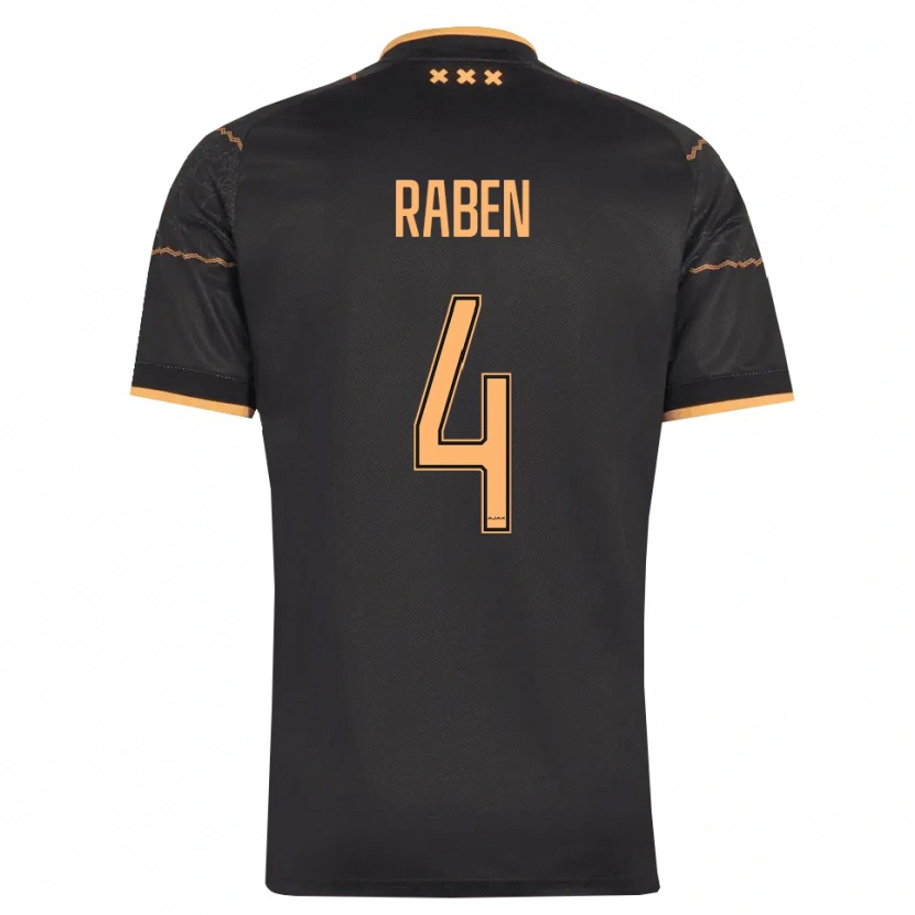 Danxen Heren Niall Raben #4 Zwart Oranje Uitshirt Uittenue 2026/27 T-Shirt