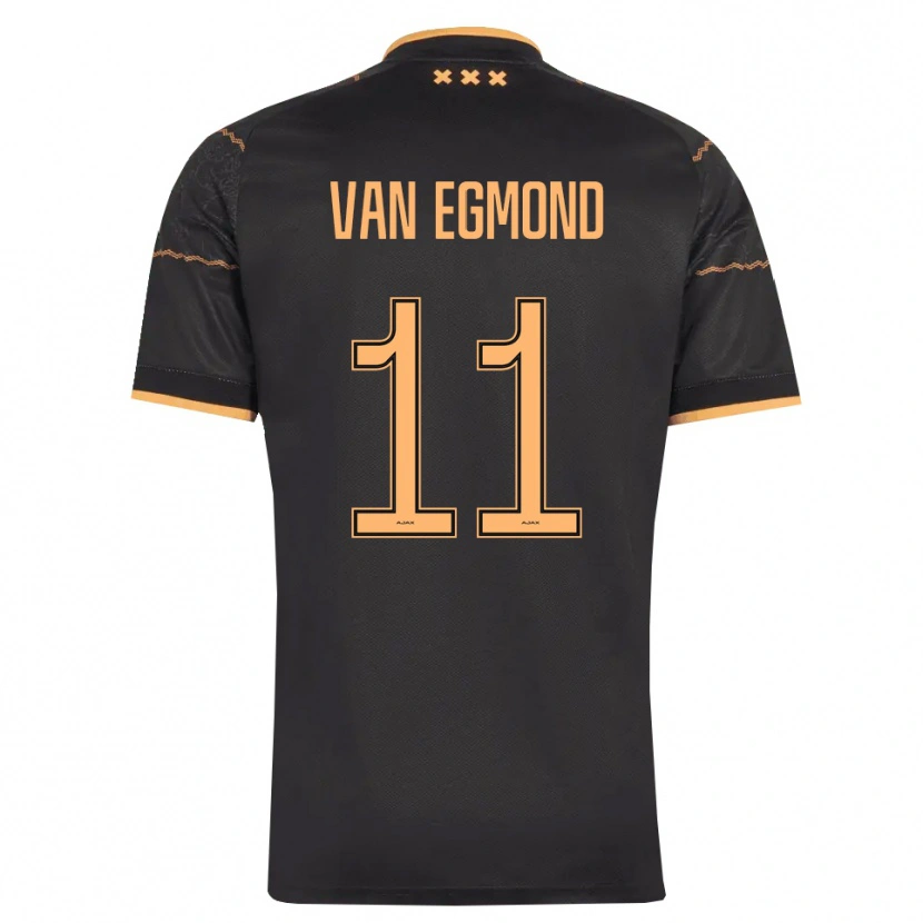 Danxen Heren Bo Van Egmond #11 Zwart Oranje Uitshirt Uittenue 2026/27 T-Shirt